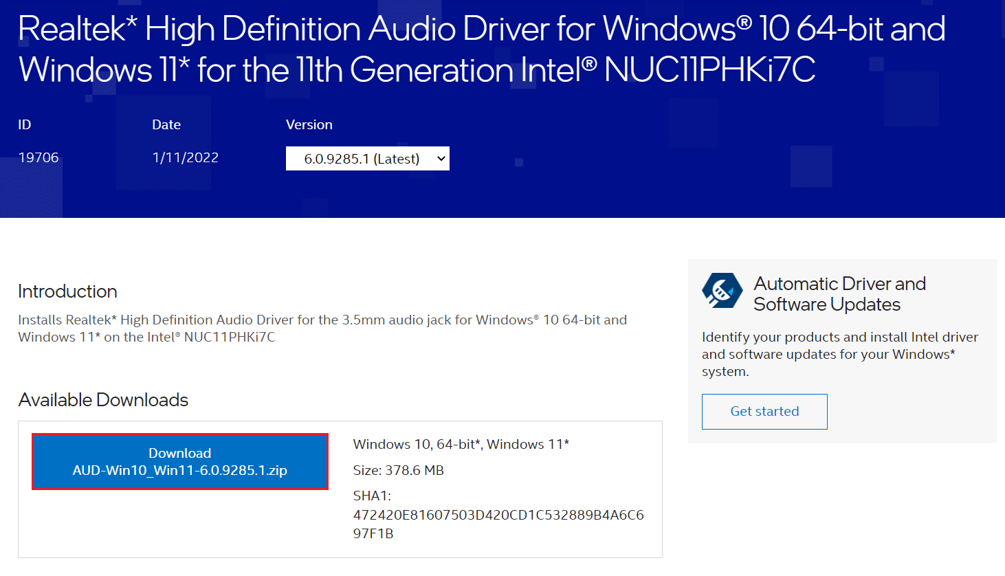 télécharger le pilote audio realtek pour Windows 11 à partir du site officiel