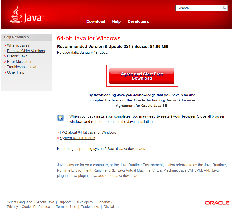 Télécharger le kit de développement Java