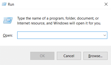 Lancer la boîte de dialogue Exécuter.  Correction du panneau de configuration NVIDIA manquant dans Windows 10