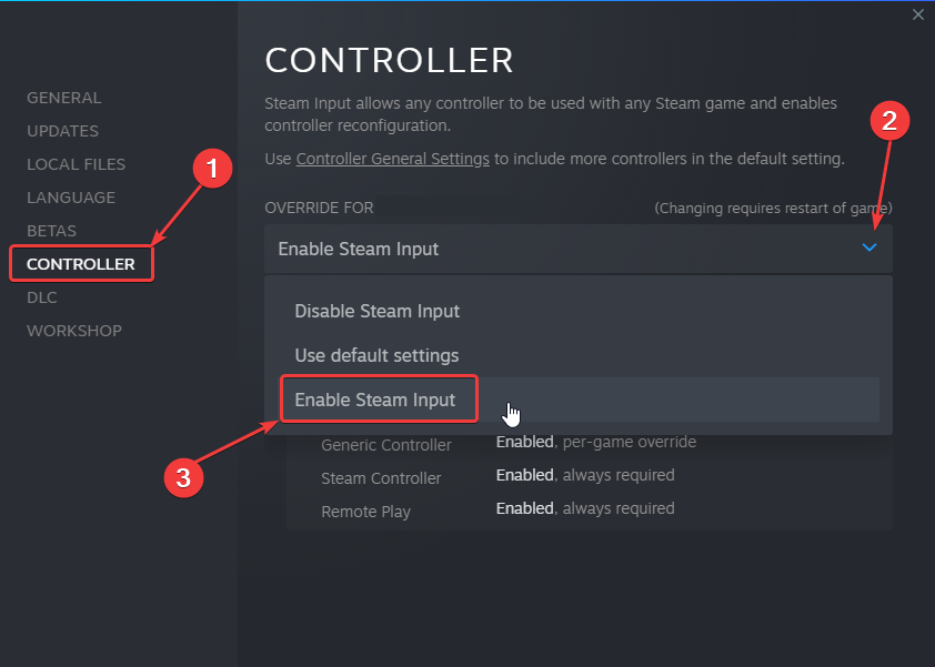 L'activation de Steam Input résoudra le problème du contrôleur Trails from Zero