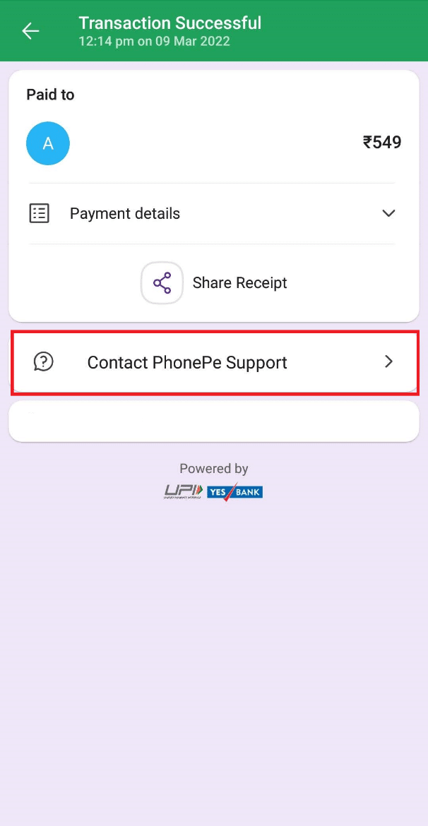 Contacter l'assistance PhonePe |  Comment supprimer définitivement l'historique de PhonePe