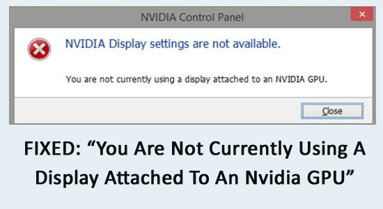 Vous n'utilisez pas actuellement un écran attaché à un GPU Nvidia