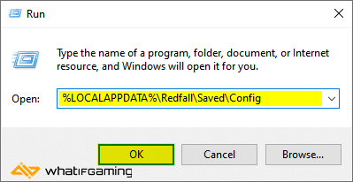 Adresse Redfall dans Windows Run