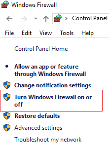 Activer ou désactiver le pare-feu Windows